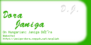 dora janiga business card